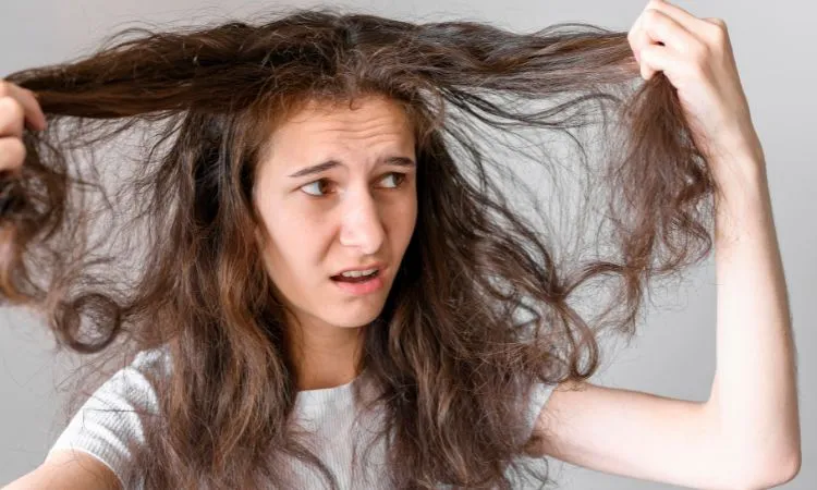 Winter hair frizz and dryness